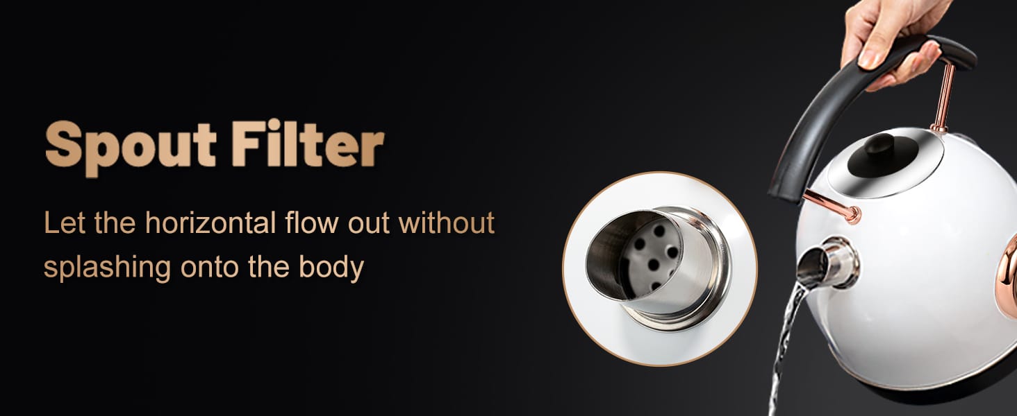 Blitz Retro Electric Kettle Stainless Steel 1.8L Tea Kettle, Hot Water Boiler with Temperature Gauge, Led Light, Fast Boiling, Auto Shut-Off&Boil-Dry Protection (White) - Tunisie Blitz Retro Electric Kettle Stainless Steel 1.8L Tea Kettle, Hot Water Boiler with Temperature Gauge, Led Light, Fast Boiling, Auto Shut-Off&Boil-Dry Protection (White) - Tunisie