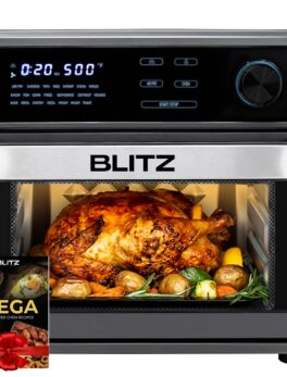 BLITZ MEGA® 16 Quart Oven and Air Fryer with 22 Smart Programs (USA Quality) - Tunisie