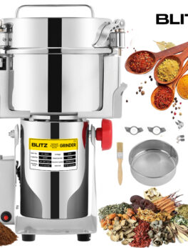 Electric Grain Grinder Mill 1kg 3000W Spice Herb Mill Upgraded Open-cover-stop Safty High-Speed Stainless Steel - Tunisie