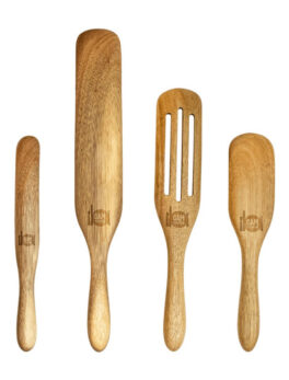 Mad Hungry As Seen on TV 4-Piece Acacia Wood Spurtle Set