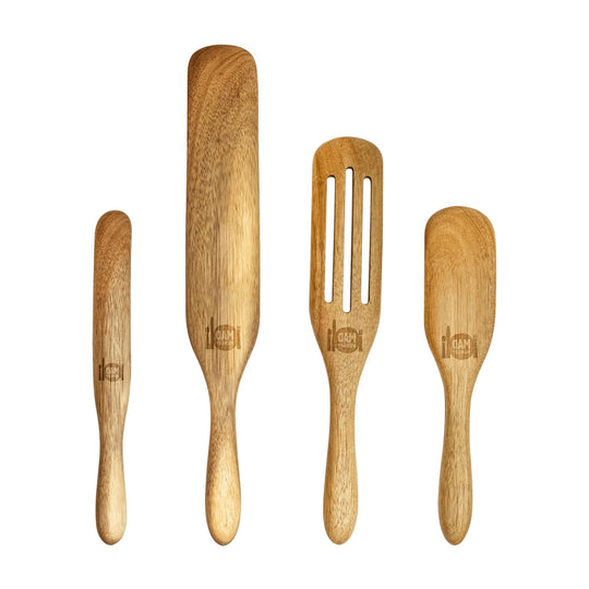 Mad Hungry As Seen on TV 4-Piece Acacia Wood Spurtle Set