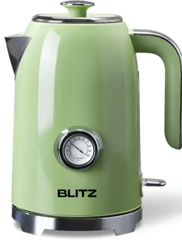 Blitz® – Retro Electric Kettle in Stainless Steel, Fast-Boil 2200W, 1.7L Capacity (Vintage Green) - Tunisie