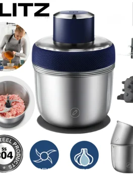 Blitz 4-in-1 Multifunctional Electric Chopper with 2 Stainless Steel Bowls for Quick and Easy Preparations - Tunisie