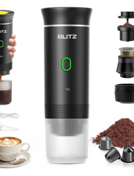 Blitz® – 3-in-1 Portable & Rechargeable Espresso Coffee Machine with Built-in Heating - Tunisie